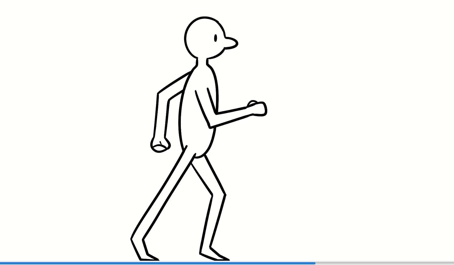 2D walk cycle animation
